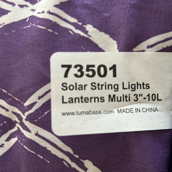 LumaBase Colorful Lantern Set Solar Nylon String Set NWOT - Picture 2 of 4